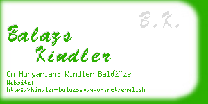 balazs kindler business card